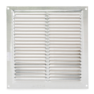 Rejilla ventilación para atornillar con mosquitera aluminio natural 20x20 cm