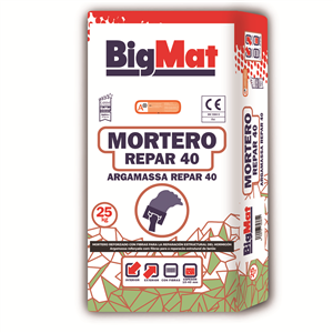 Mortero reparación BigMat Repar 40 gris 25 kg