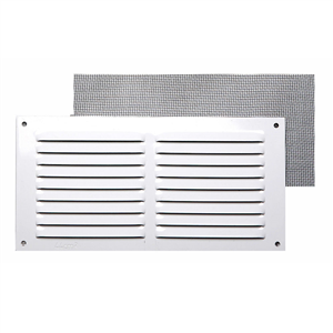 150x150mm Rejilla de Ventilación Regulable de Plástico ABS Blanco con  Mosquitera - Rejillas de Ventilación Rectangulares